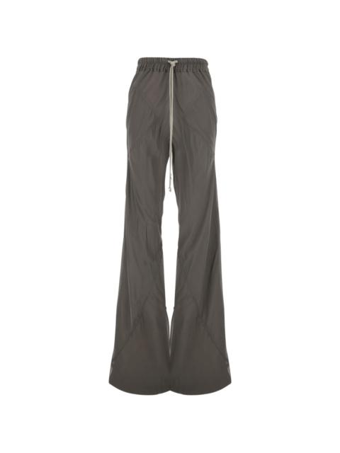 drawstring flared trousers