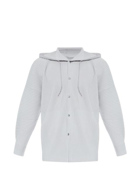 ISSEY MIYAKE hooded pleated jacket