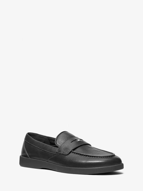 MICHAEL KORS Wesley Pebbled Leather Loafer