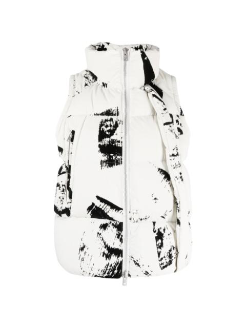 Y-3 graphic-print padded gilet
