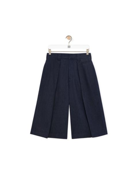 Loewe Pleated shorts in denim
