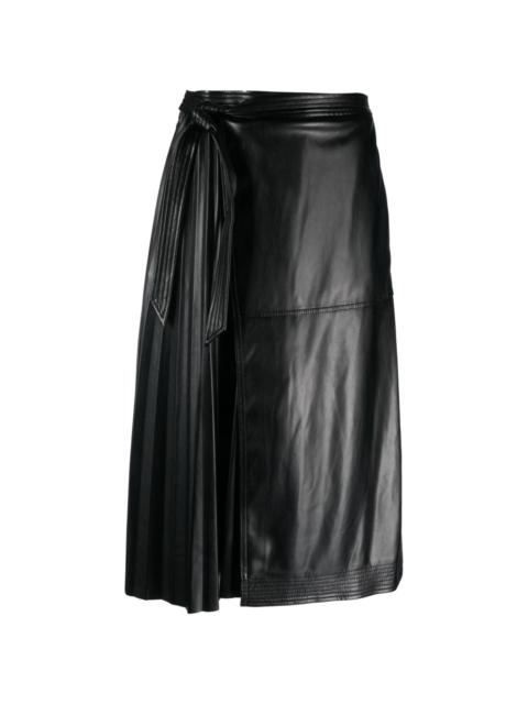 pleat-detail high-waist skirt