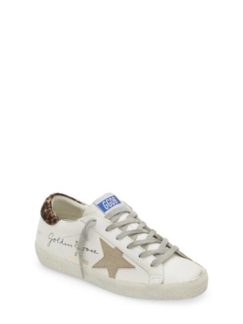 Super-Star Low Top Sneaker in White/Beige