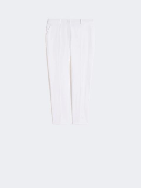 Max Mara CARPA Stretch cotton cigarette trousers - WHITE