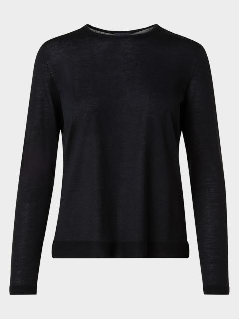 AKRIS Fine Gauge Cashmere Silk Sweater