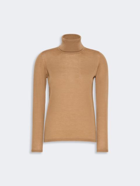 Max Mara SALUTO Wool yarn polo-neck sweater - CAMEL