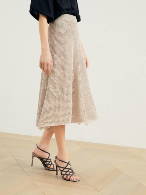 Brunello Cucinelli Cotton mesh knit skirt