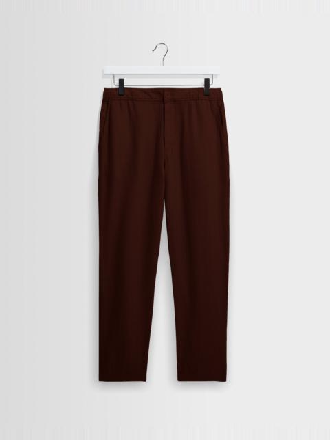Wax London Kurt - Brown Washed Linen Relaxed Fit Trousers