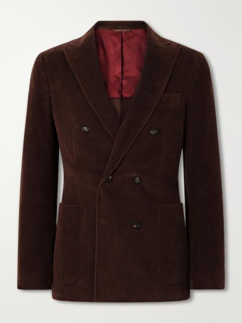 Canali Double-Breasted Cotton-Corduroy Blazer