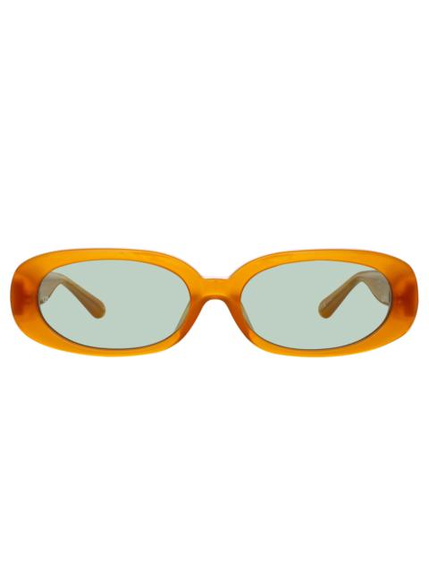 CARA OVAL SUNGLASSES IN HONEY