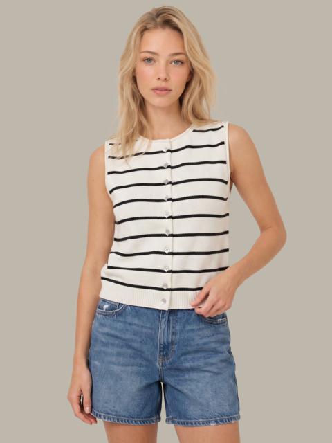 525 america Cotton Stripe Button Front Vest