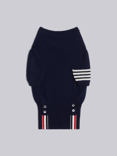 Thom Browne Hector Browne Canine Crewneck Pullover With 4-Bar Stripe in Jersey Stitch Cashmere