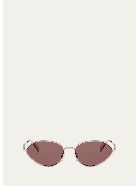 CELINE Wire 58MM Oval Sunglasses