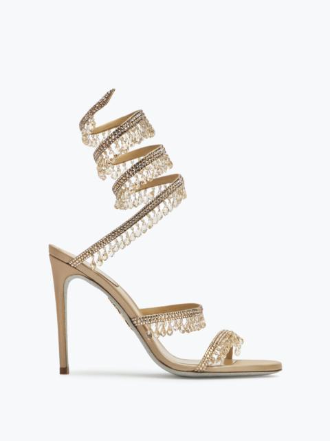 RENE CAOVILLA CHANDELIER CRYSTAL BEIGE SANDAL 105