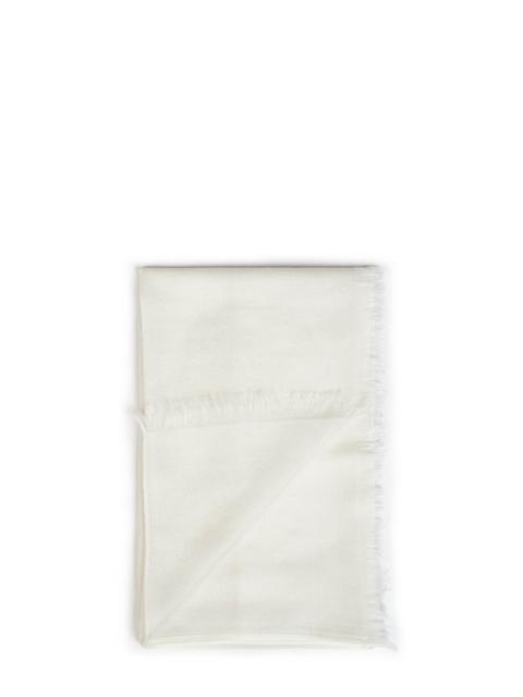 Brunello Cucinelli Ivory cashmere and silk scarf
