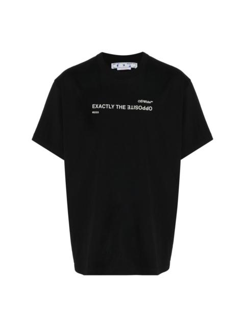 slogan-print short-sleeve T-shirt