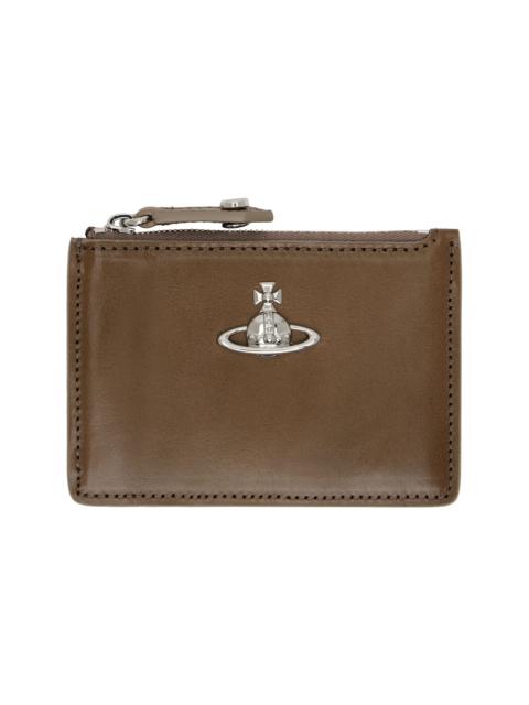 Vivienne Westwood Brown Slim Long Card Holder