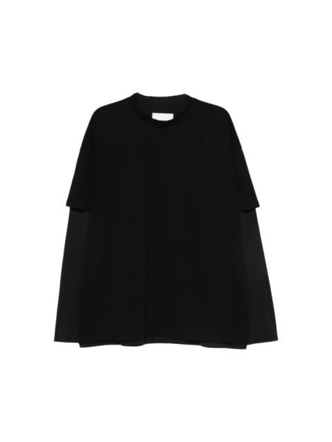 layered cotton t-shirt