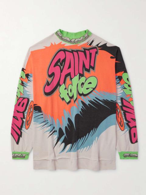 SAINT M×××××× Logo-Print Cotton-Jersey T-Shirt