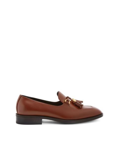 tassel leather loafers