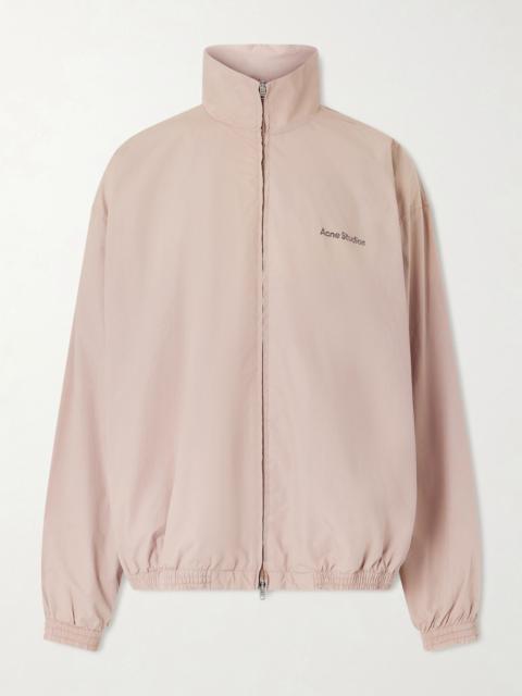 Acne Studios Olando Logo-Print Cotton-Poplin Jacket Beige