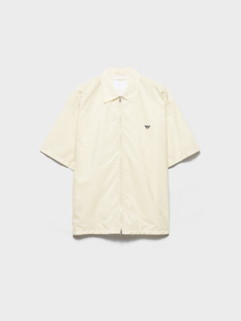 Prada Short-sleeved Re-Nylon zipper shirt
