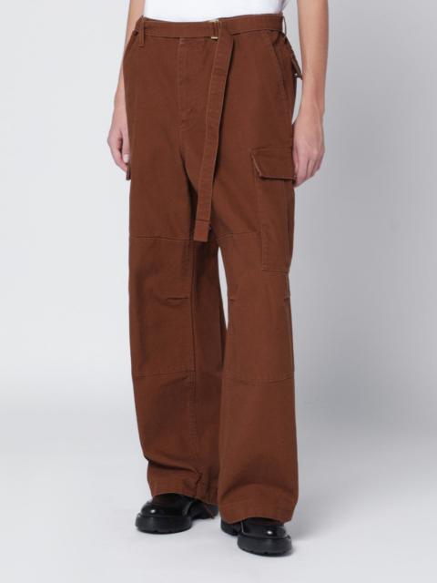 sacai Beige cotton cargo trousers