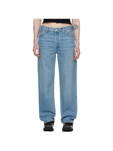 Blue Loose Longish Jeans