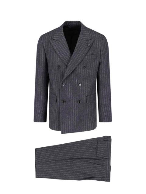 LARDINI DOUBLE-BREASTED VIRGIN WOOL SUIT