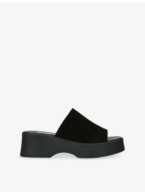 STEVE MADDEN Slinky Heeled Suede Sandals