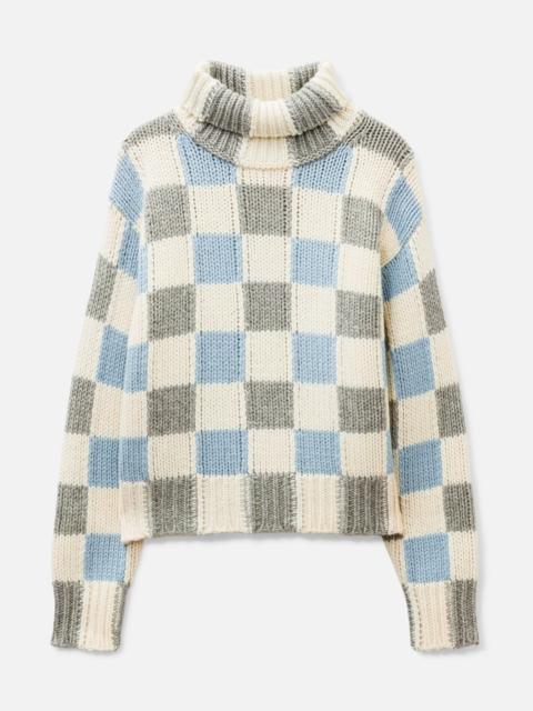KENZO 'KENZO CHECKS' MOCK NECK JUMPER