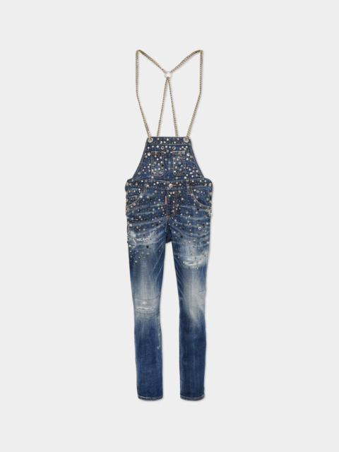 MEDIUM HERITAGE FISHERMAN WASH MICK STUDDED DENIM JUMPSUIT