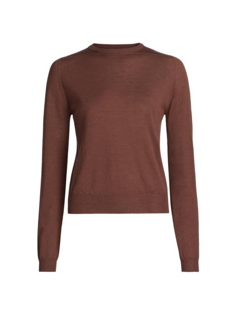 Rick Owens Women's Biker Wool Crewneck Sweater - Throat