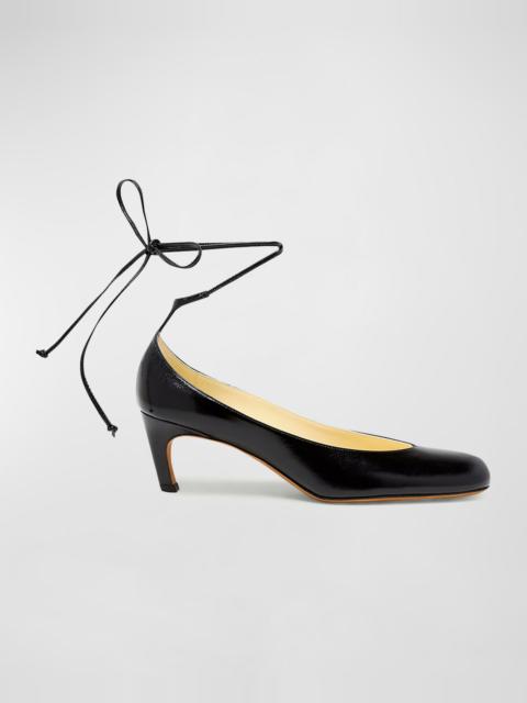 Proenza Schouler Uma Leather Ankle-Tie Pumps