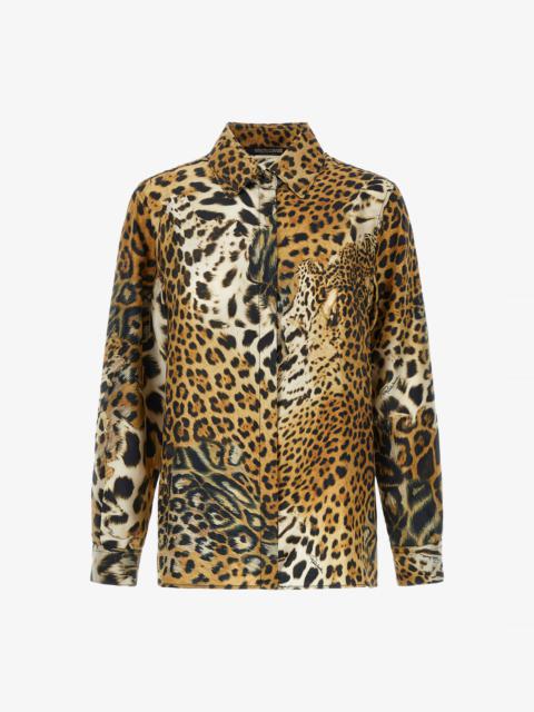 Roberto Cavalli Jaguar Skin print shirt
