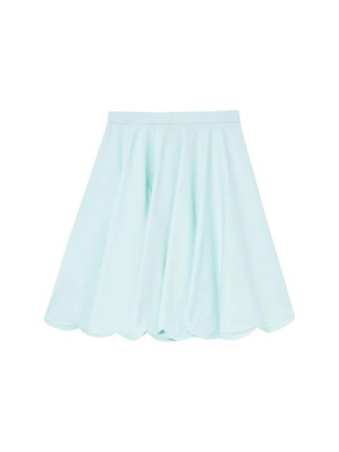 scallop-hem A-Line skirt