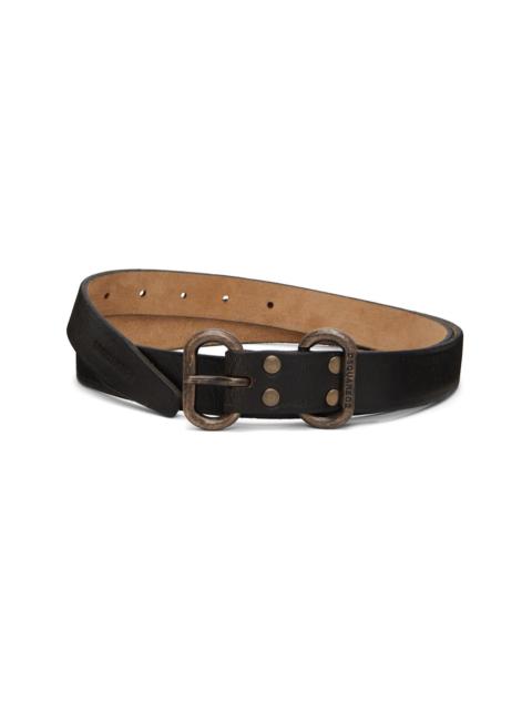 DSQUARED2 Brown Cracked Leather Belt