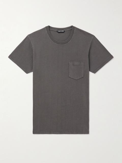 TOM FORD Slim-Fit Cold-Dyed Cotton-Jersey T-Shirt Mushroom