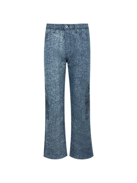 WHO DECIDES WAR woven-design straight-leg jeans