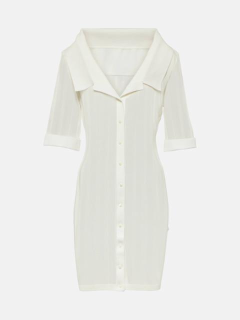 JACQUEMUS La mini robe Manta jersey shirt dress