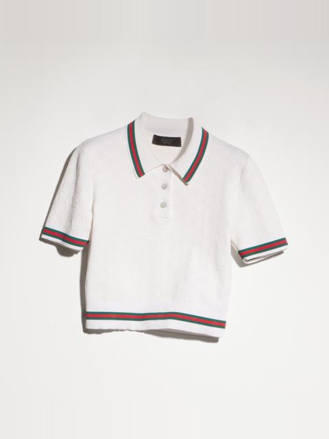 GUCCI GG extra fine cotton jacquard polo shirt