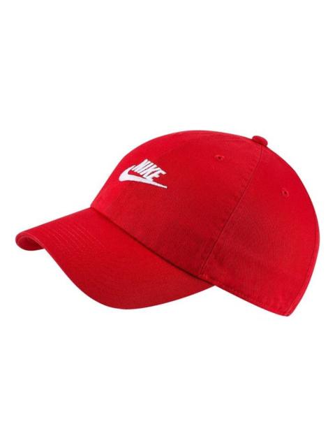 Nike Nike Sportswear Heritage86 Futura Washed Adjustable Back Hat 'Red' 913011-657