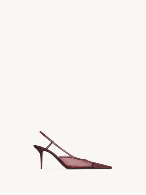 SAINT LAURENT RENÉE SLINGBACK PUMPS IN MESH