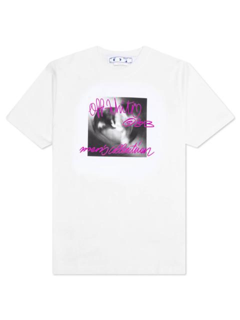 Off-White TORNADO TYPE SLIM S/S TEE - WHITE/FUCHIA