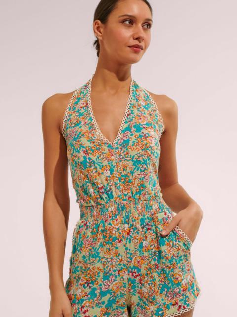 Poupette St Barth Short Jumpsuit Beth - Green Sweet Bell