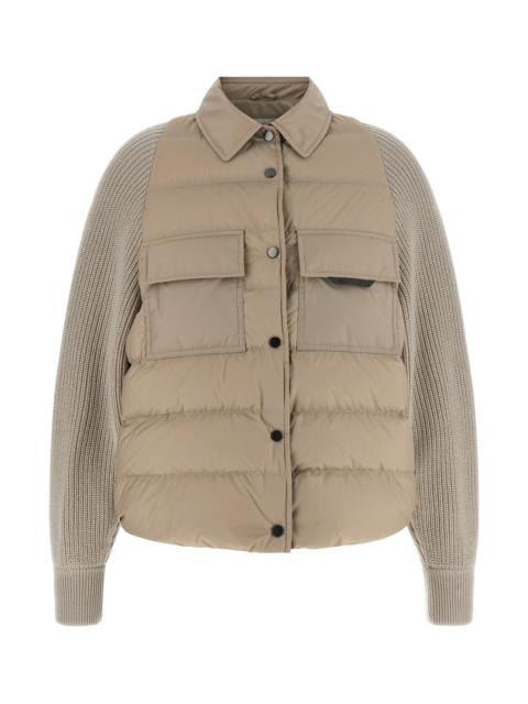 Brunello Cucinelli 'Shiny Flap Detail' Down Jacket