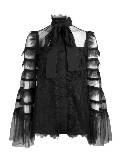 ELIE SAAB Tulle And Lace Blouse