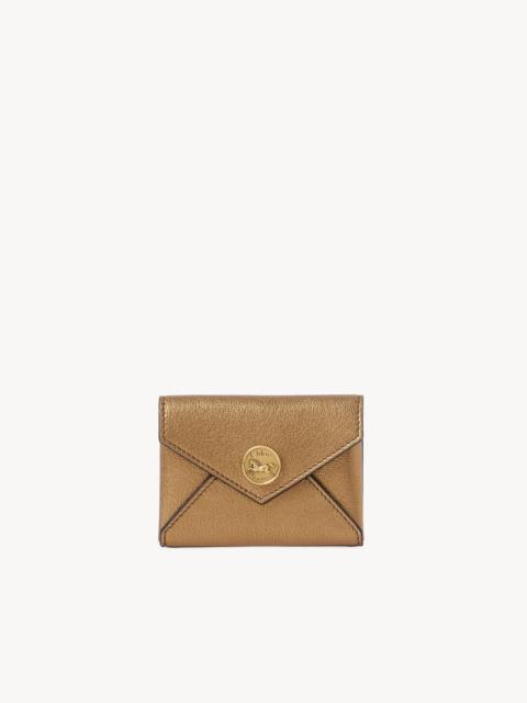 Chloé ENVELOPE CARD HOLDER IN METALLIZED LEATHER