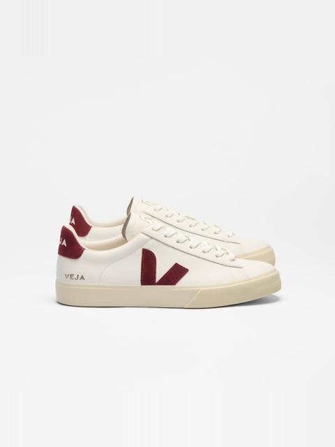 VEJA CAMPO LEATHER WHITE GRENAT