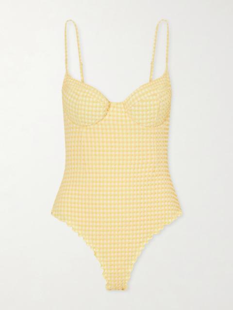 SIMKHAI Suni Checked Swimsuit